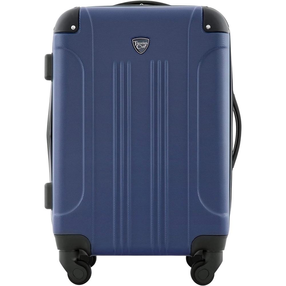 Chicago Hardside Expandable Spinner Luggage, Navy Blue, 20" Carry-On